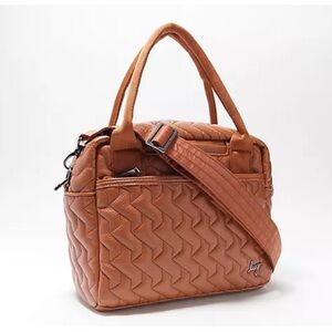 Lug NWOT Vegan Faux Leather Jive VL Crossbody in Copper Brown